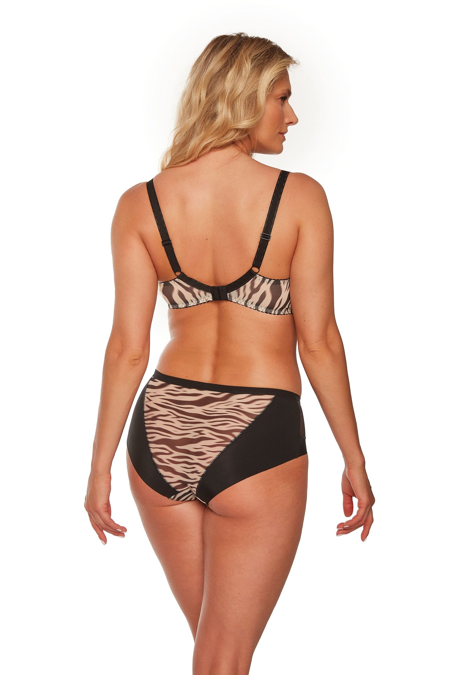 Alia GAIA Semi-Padded Bra With Underwire and No Side Boning - Beige and Black